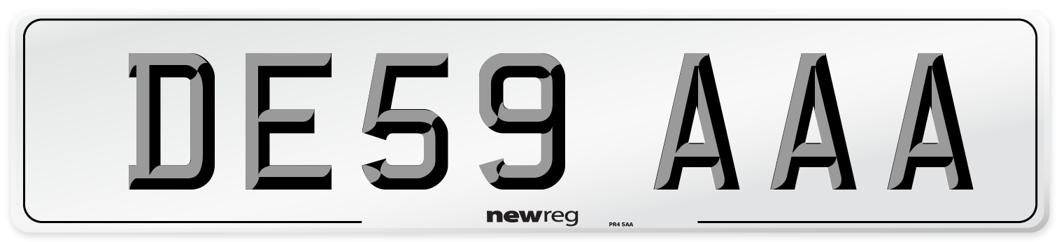 DE59 AAA Number Plate from New Reg